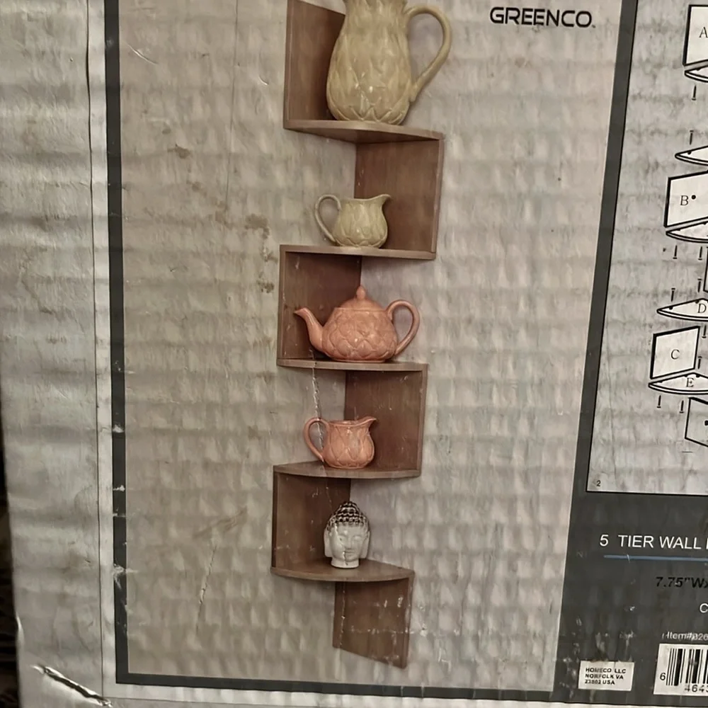 GREENCO 5 TIER WALL MOUNT CORNET SHELF
